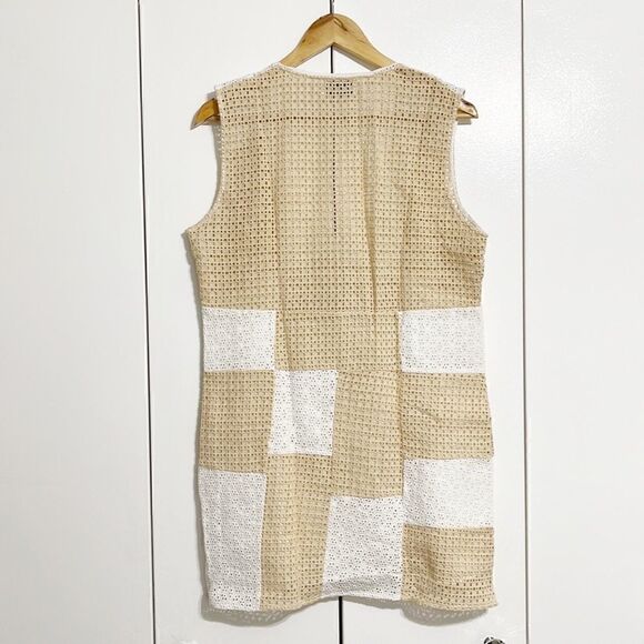 Urban outfitters kay patchwork eyelet Dress Size L - Picture 7 of 8